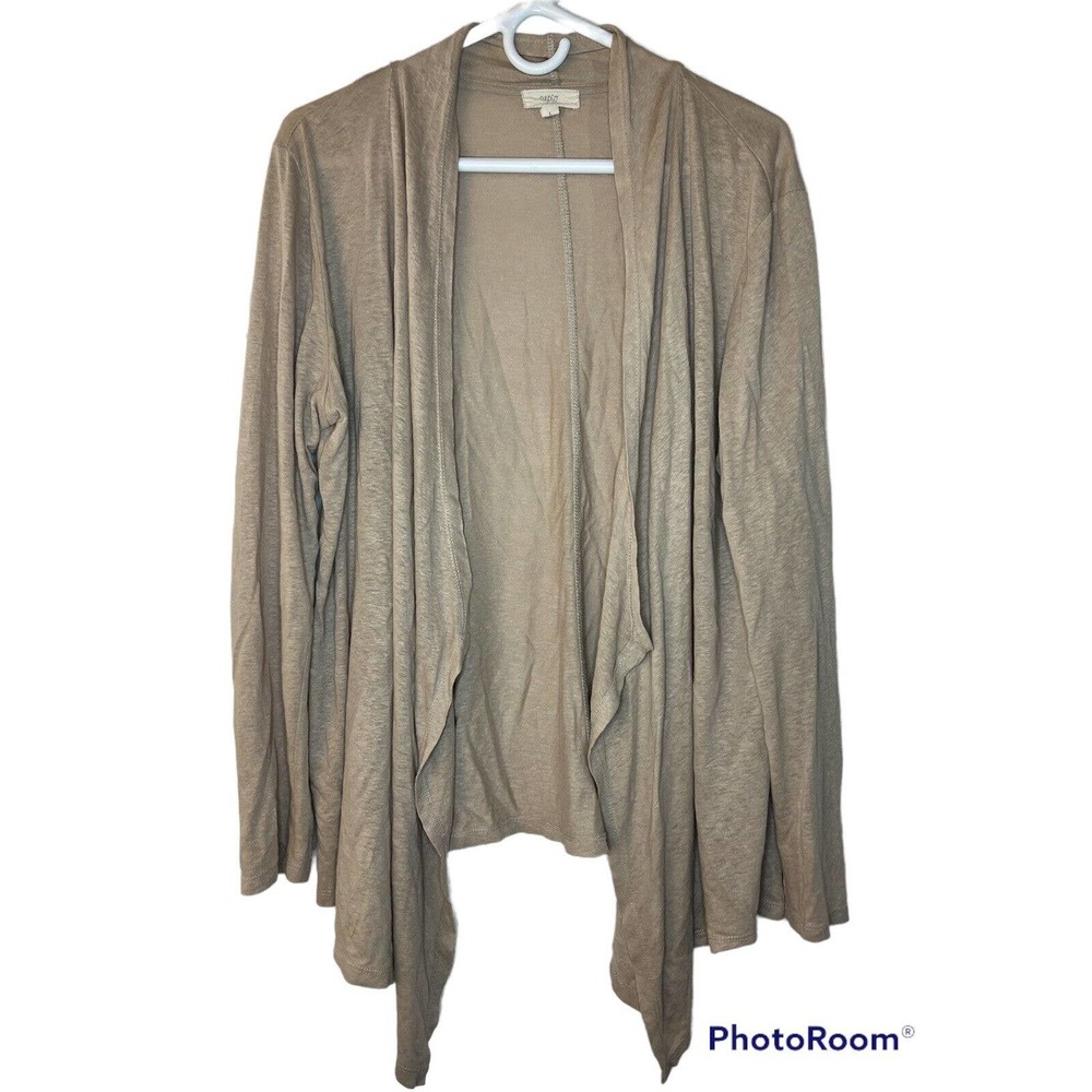 Waterfall Cardigan Ladies Womens 12 Linen FALL LIghtweight Oatmeal Ecru Beige